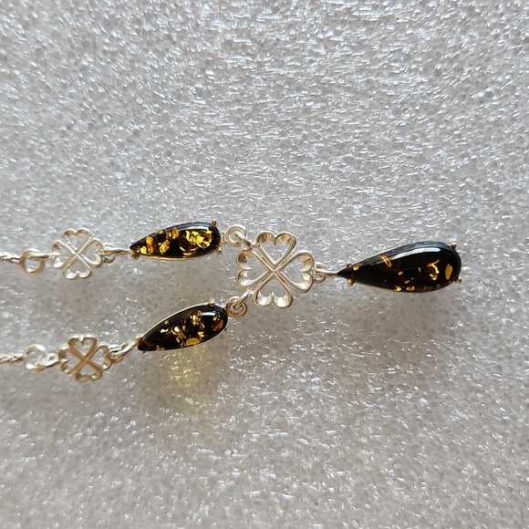 💕 Sterling Silver and Amber necklace💕 - Picture 4 of 8